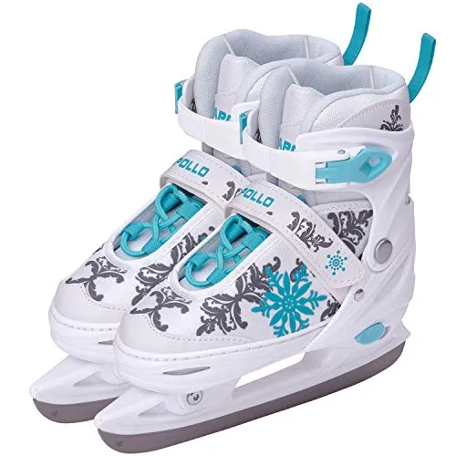 Apollo Ice Skates X Pro | Verstellbare Schlittschuhe für Damen, Kinder und Jugendliche - Schlittschuhe mit verstellbarem Softboot, der bis zu 4 Schuhgrößen anpasst. Ideal für Hobby Eiskunstlauf und Freizeitspaß, bieten sie optimalen Halt und Komfort.