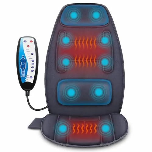 Snailax Massagesitzauflage mit Wärme und 10 Vibrationsmotoren - Genießen Sie entspannende Vibrationen mit der Snailax Massagesitzauflage. 10 leistungsstarke Motoren und 2 Heizstufen sorgen für individuellen Komfort und Entspannung zu Hause oder im Büro.