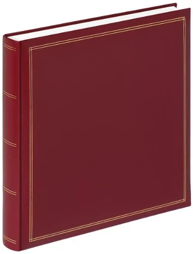 walther design Fotoalbum rot 34 x 33 cm Kunstleder mit Prägung, Monza FA-260-R - Elegantes Memo-Einsteckalbum mit Kunstledereinband und Goldprägung. Platz für 200 Fotos (13x18 cm) und persönliche Eintragungen. Ideal für die stilvolle Aufbewahrung Ihrer Erinnerungen.