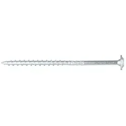 SCREWREBEL Holzbauschraube Tellerkopfschraube hell verzinkt mit ETA Zulassung und Torx Antrieb, (100 St), großer Kopf für hohe Klemmkraft, hohe Belastbarkeit, robust 6 x 120 mm