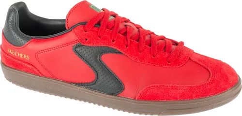 Skechers Hotshot - Roaver 254152-RDBK - Herren Sneaker in auffälligem Rot, aus hochwertigem Kunstleder und mit praktischem Slip-On Verschluss für müheloses An- und Ausziehen.