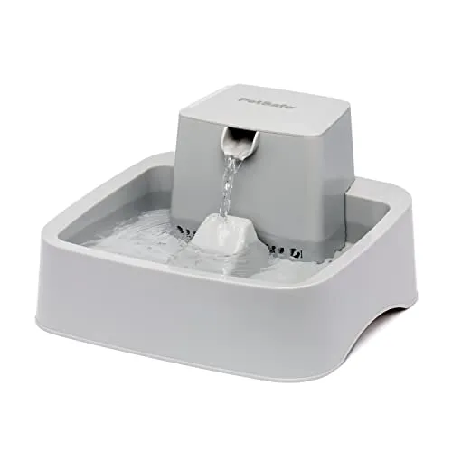 PetSafe - Drinkwell Haustierbrunnen - Trinkstation für Katzen & Hunde mit Freifall-Wasserstrom & Anpassbarem Wasserfluss - Fördert die Hydration & Schützt Empfindliche Schnurrhaare - 3,78 Liter
