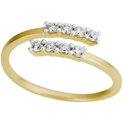 Firetti Fingerring Schmuck Geschenk Gold 375 Damenring Goldring Fantasie, mit Zirkonia (synth) gelb|goldfarben 19