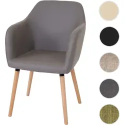 Esszimmerstuhl Malmö T381 – Retro 50er Jahre Design in Taupe-Grau - Stilvoller Esszimmerstuhl im 50er Jahre Design mit robustem Kunstlederbezug. Ideal für Küche und Esszimmer, bietet er hohen Komfort und ist schnell montiert. Perfekt für ein modernes, skandinavisches Ambiente.