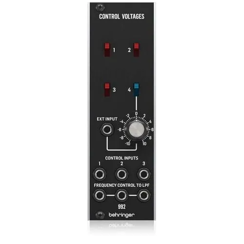 Behringer 992 Control Voltages - Eurorack Modul für Mischpulte; mischt 4 CV-Eingänge auf 3 Ausgänge, ideal für flexible Signalverarbeitung in modularen Synthesizern.