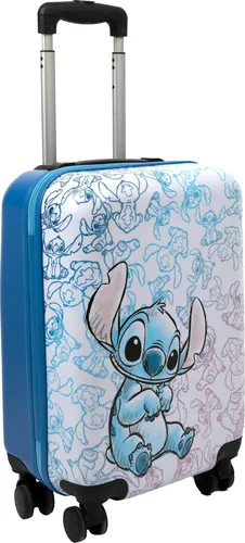 Undercover Trolley mit Stitch Motiv - Rollkoffer für Kinder, 4 Doppelräder und TSA Schloss für müheloses Reisen und Sicherheit
