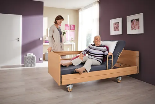 Burmeier Bett - Aufstehhilfe für Pflegebetten - Aufstehhilfen für Erwachsene, bietet Sicherheit im Bett durch robuste Konstruktion und einfache Montage.