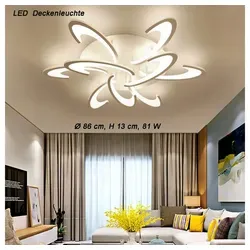 Euroton LED Deckenleuchte mit Fernbedienung - Moderne Deckenlampe mit stufenlos einstellbarer Lichtfarbe von kaltweiß bis warmweiß (7000 K - 3000 K), ideal für jeden Raum. Inklusive Fernbedienung für komfortable Steuerung.