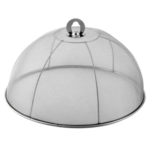 Weis Fliegenhaube aus Edelstahl - Küchenhelfer mit hoher Halbkugelform und feinem Gewebe, optimal gegen kleine Insekten, leicht zu reinigen und ideal für professionelle und private Küchen.