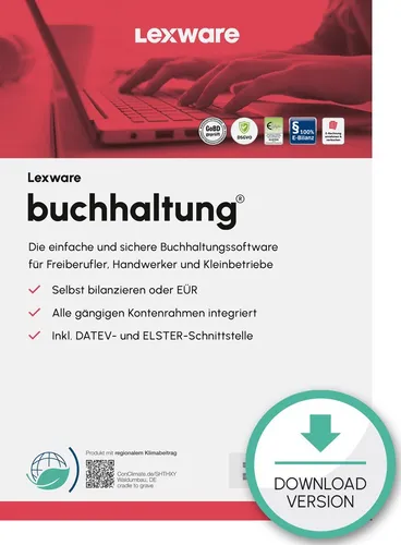 Lexware Buchhaltung 2026 Jahresversion - Office-Software mit 365-tägiger Aktualitätsgarantie, ideal für effiziente Buchhaltung und umfassende Schnittstellen wie ELSTER und DATEV.