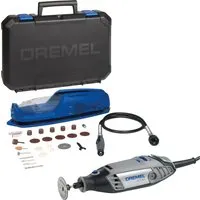Dremel 3000 Multifunktionswerkzeug 130W - Set mit 1 Aufsatz und 25 Zubehörteilen, variable Drehzahl 10.000-33.000 U/min für vielseitige Anwendungen wie Schneiden, Schleifen und Gravieren