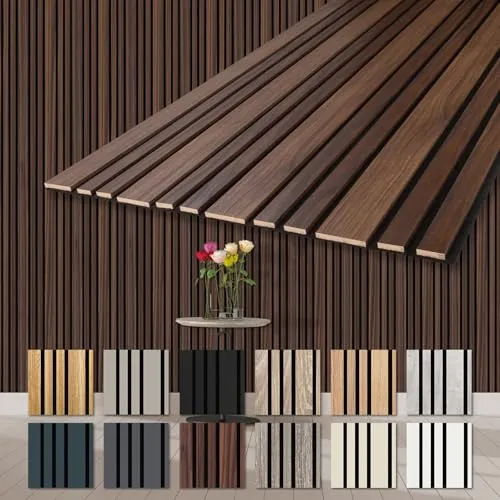 Hexim Wandpaneel Mila - Akustikpaneele Holz 278x60cm - Wandpaneele für individuelle Raumgestaltung, aus recyceltem Akustikfilz und MDF, bieten effektive Schallabsorption und modernes Design - ideal für Wohnräume und Büros.