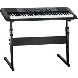 FunKey 61 Edition Pro Schwarz Safety Fix Set - Zubehör für Tasteninstrumente mit klassischem Black-and-White-Design, 300 Sounds & Rhythmen, inklusive Z-Ständer mit Schraubsicherung für stabilen Spielkomfort.