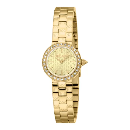 Just Cavalli Damenuhr Mini JC1L362M0055 - Eleganz in Gold - Armbanduhren aus Edelstahl, stilvolles Design in Gold für einen Hauch von Glamour im Alltag.