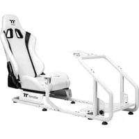 GR300 Racing Simulator Cockpit - Sim Rig in Weiß - Möbel für Gaming-Enthusiasten, bietet realistische Rennsimulation und höchsten Komfort für lange Spielsessions.