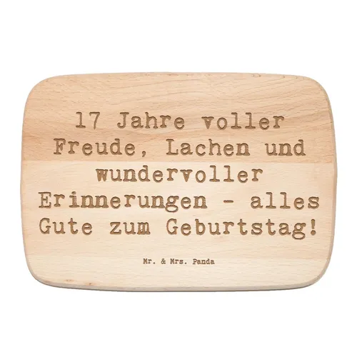Frühstücksbrett Spruch 17. Geburtstag Freude - Geschenk herzliche Nachricht