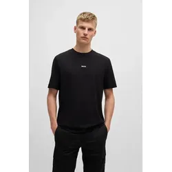 BOSS ORANGE T-Shirt TChup schwarz L - Herren-Shirt mit Rundhalsausschnitt, aus elastischem Single Jersey für optimalen Tragekomfort und lässigen Stil.