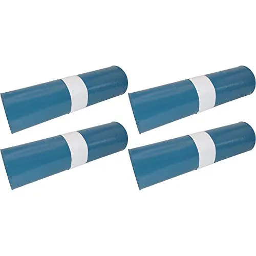 Hossi's Wholesale – 120 Liter Abfallsäcke, 4 Rollen à 25 Stück - Reißfeste blaue Müllsäcke mit 39my Stärke, ideal für Haus-, Garten- und Gastronomieabfälle. Hergestellt aus 100% Recycling-Polyethylen, bieten sie hohe Widerstandsfähigkeit und einfache Handhabung durch Perforation.