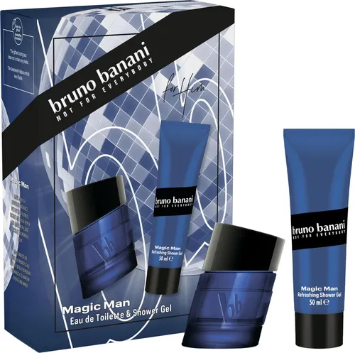 Bruno Banani Magic Man EDT 30 ml + Duschgel 50 ml - Herrendüfte mit einem holzig-würzigen Duftprofil, ideal für charismatische Männer, die einen unvergesslichen Eindruck hinterlassen möchten.