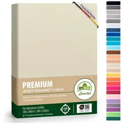 leevitex® Spannbettlaken Premium Elasthan - Bettlaken für Boxspringbetten, mit rundum Gummizug, blickdicht und Anti-Pilling, aus 97% Baumwolle für hohen Komfort, waschbar bis 60°C und bügelfrei.