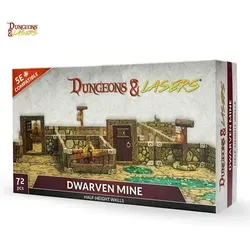 Archon Studio Dungeons and Lasers - Dwarven Miners 300365 - Dioramen für Rollenspiele und Tabletop Spiele, detailreiche Miniaturen für spannende Abenteuer in der Welt der Zwerge.