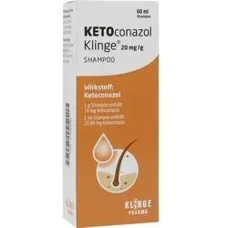 Ketoconazol Klinge 20 mg/g Shampoo 60 ml - Antipilz Shampoo zur Bekämpfung von Schuppen und seborrhoischer Dermatitis, ideal für eine gesunde Kopfhaut.