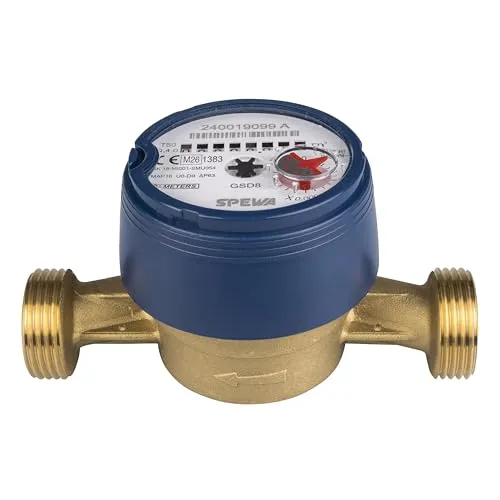 SPEWA Wasserzähler 1 Zoll AG BL 130mm Kaltwasser - Zähler für Kaltwasser mit integriertem Filtersieb und drehbarem Zählwerk, ideal für präzise Messungen bis 50°C, für zuverlässige Wasserkontrolle.