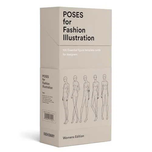 Poses for Fashion Illustration (Card Box), m. 1 Buch: 100 essential figure template cards for designers