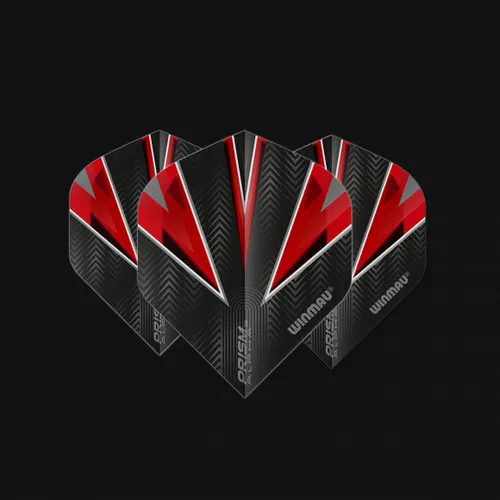 Winmau Flights Prism Alpha Black & Red, Shape: Standard #2, 100 micron