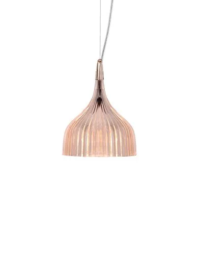 Kartell È Hängelampe in Rosa - Elegante Hängelampe von Ferruccio Laviani, aus hochwertigem Polycarbonat, ideal für stilvolle Akzente in jedem Raum.