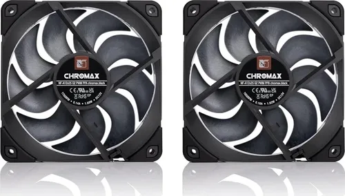 Noctua NF-A12x25 G2 PWM Sx2-PP chromax.black, Doppellüfter-Set für effiziente Kühlung - Hochwertiges Doppellüfter-Set mit zwei NF-A12x25 G2 PWM Lüftern für optimale Kühlleistung. Ideal für Push-Pull-Anwendungen, ausgestattet mit vibrationsdämpfenden Befestigungen und bewährter Noctua Qualität.