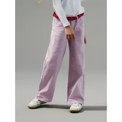Name It 5-Pocket-Hose NKFROSE WIDE TWI PANT 1115-TP NOOS – Lila 122 - Kinderhosen mit elastischem Twill-Material für optimalen Tragekomfort. Ideal für den Alltag, mit verstellbarem Gummizug und modischem, weiten Schnitt.