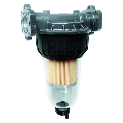 PIUSI Clear Captor F00611B00 - Diesel-, Benzin- und Ölfilter Komplettset - In-Line-Abscheider mit 100 l/min Durchflussrate und 5 Mikron Filterung für optimale Reinigung von Kraftstoffen, inklusive 2 austauschbarer Patronen.