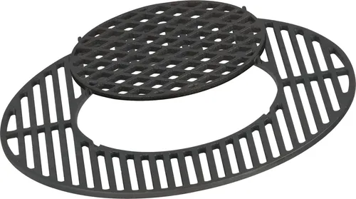 BBQ-Toro Gusseisen Grillrost System Ø 54,5 cm - Grillroste für Kugelgrills, bietet gleichmäßige Grillergebnisse und vielseitige Einsatzmöglichkeiten mit herausnehmbarem Innenrost für kreative Gerichte.