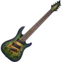 Cort KX508 Multi Scale II Mariana Blue Burst - Gitarren, hochwertige Multi-Scale Konstruktion für verbesserten Spielkomfort und präzise Intonation, ausgestattet mit Fishman Fluence Modern Humbuckern für vielseitigen Sound.