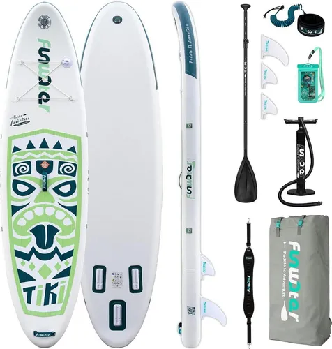 Aufblasbares Stand Up Paddle Board SUP mit Zubehör für Erwachsene - Ideal für Wassersportler: Schnelles Aufblasen, leichtes Design und umfangreiches Zubehör. Perfekt für Paddeln, Yoga und Angeln – für Anfänger und Fortgeschrittene geeignet.