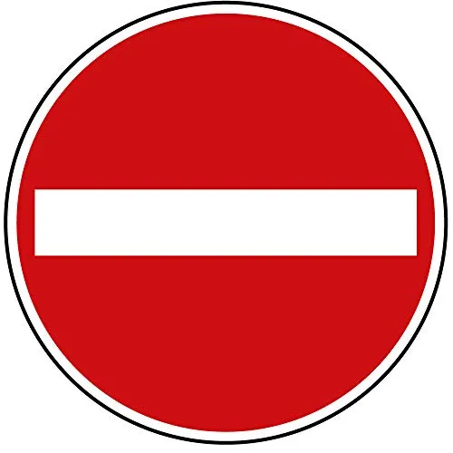 Verkehrszeichen Verbot der Einfahrt Nr. 267 | Ø 600mm, Alu 2mm, RA1 | Original Verkehrsschild nach StVO mit RAL Gütezeichen | Dreifke®