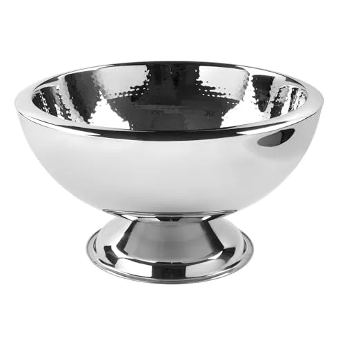 Fink Punchbowl KALAS - Elegante Edelstahl Bowl - Barzubehör für Festlichkeiten, handgefertigt, bietet Platz für bis zu 4 Flaschen und Eis – der perfekte Mittelpunkt für Buffets und Bars.