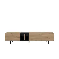 TV-Lowboard Nodica - Stilvolles TV-Lowboard in Holzfarben, ideal für Ihr Wohnzimmer. Hochwertige Materialien und großzügige Maße (B: 195 cm, H: 48 cm, T: 37 cm). Profitieren Sie von unserem 10€ Willkommens-Gutschein bei Newsletter-Anmeldung!