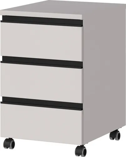 GERMANIA Rollcontainer Lemont mit feststellbaren Laufrollen - Büroschränke mit 3 ausziehbaren Schubladen, ideal für mehr Ordnung im Büro. Der Rollcontainer bietet eine hohe Belastbarkeit von bis zu 50 kg und ist leicht zu bewegen.