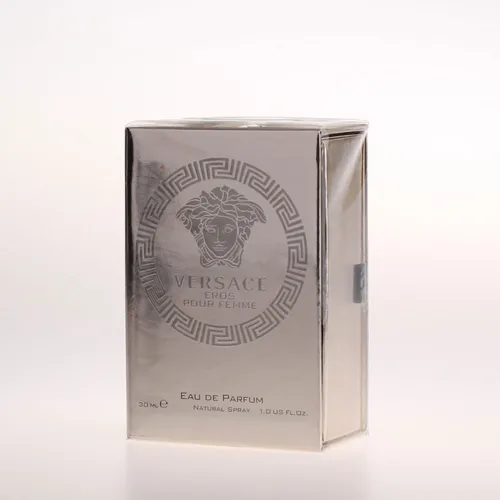 Versace Eros Pour Femme Eau de Parfum 30 ml - Eleganter Damenduft mit blumig-orientalischer Komposition, ideal für selbstbewusste Frauen. Verführerische Noten von Jasmin und Sandelholz sorgen für unwiderstehliche Anziehungskraft.