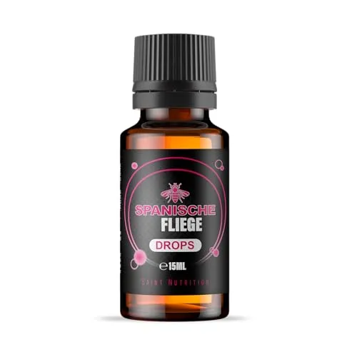 Saint Nutrition® Spanische Fliege Drops - 15 ml - Flüssige Rezeptur für Frauen, die Wert auf natürliche Inhaltsstoffe legen. Unterstützt das Wohlbefinden und die innere Ausstrahlung. 100 % vegan und ohne künstliche Zusatzstoffe.