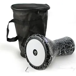 Orientalische Kinder Darbuka Trommel – Schwarz/Weiß - Percussion für Kinder, speziell designt für kleine Hände, robust und fördert die musikalische Entwicklung. Inklusive Tragetasche und Stimmschlüssel.