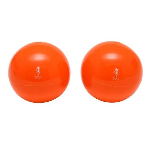 Franklin Ball, soft 2 St. orange - Gymnastikbälle zur Förderung von Bindegewebe und Faszien, ideal für Balance-Training und aufrechten Gang, 100% latex- und phthalatefrei, 2er-Set mit glatter Oberfläche.