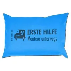 Erste-Hilfe-Set - blau - 210 x 140 mm - gefüllt - "Monteur unterwegs" - robuster Reißverschluss