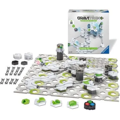 Ravensburger GraviTrax POWER Starter-Set Launch - Interaktives Kugelbahnsystem mit über 120 Bauteilen für kreative Bauprojekte, ideal für Kinder ab 8 Jahren