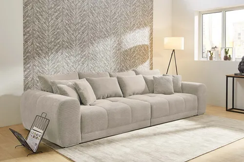 Jockenhöfer Gruppe Big-Sofa Moldau XXL, B: 306 cm, Mega-Sofa, mit 4 Zierkissen & Federkern