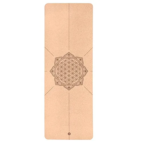 bodhi Yogamatte Kork | 4 mm | Nachhaltige Yoga Matte - Sportmatte aus 100% Kork und Naturkautschuk, rutschfest und ideal für Hot Yoga. Antibakteriell und pflegeleicht, unterstützt deine Asanas optimal.