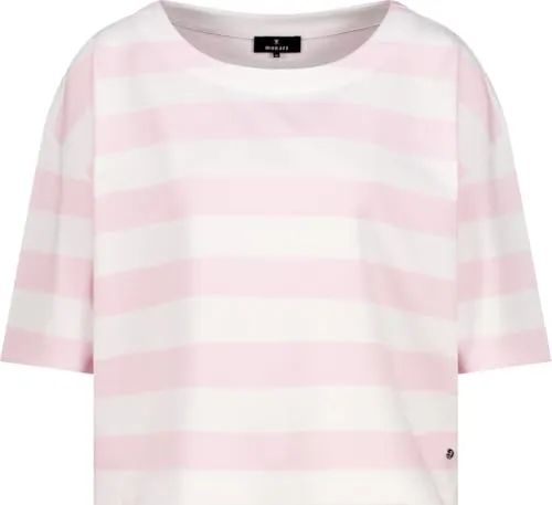 Monari Kurzarmhemd T-Shirt - Hochwertiges Kurzarmhemd aus Baumwollmischung mit modernem Streifenmuster. Ideal für einen lässigen Look, perfekt für Freizeit und Alltag.