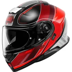 Shoei Neotec 3 Sharpen Klapphelm, schwarz-weiss-rot, Größe 2XL für Männer